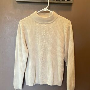 Carolyn Taylor Cream Cowl Neck Sweater